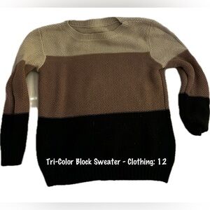 Men's Tri-Color Block Sweater